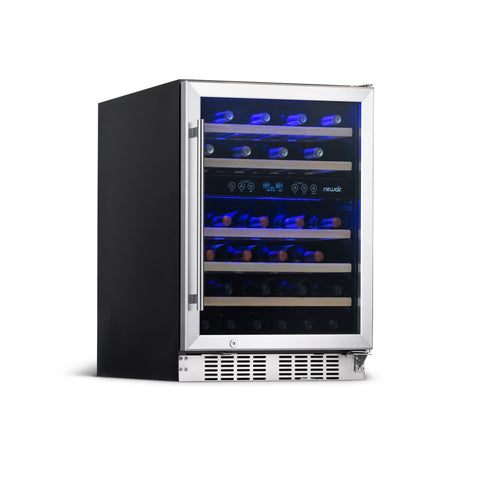 Image of NewAir 24" Built-In 46 Bottles Stainless Steel Wine Cooler (NWC046SS01)