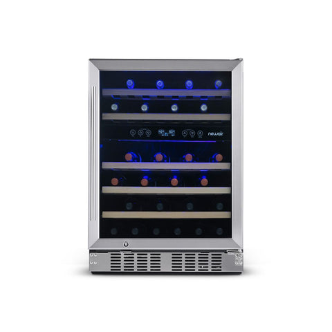 Image of NewAir 24" Built-In 46 Bottles Stainless Steel Wine Cooler (NWC046SS01)