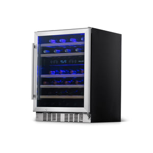 NewAir 24" Built-In 46 Bottles Stainless Steel Wine Cooler (NWC046SS01)