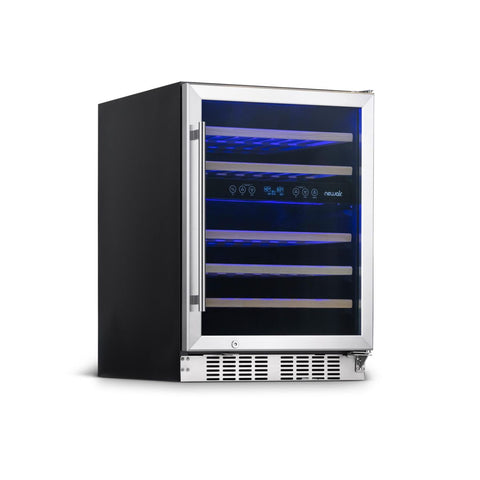 Image of NewAir 24" Built-In 46 Bottles Stainless Steel Wine Cooler (NWC046SS01)