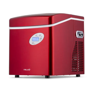 NewAir 16" Freestanding 50 lbs Easy to Clean Red Ice Maker (AI-215R)