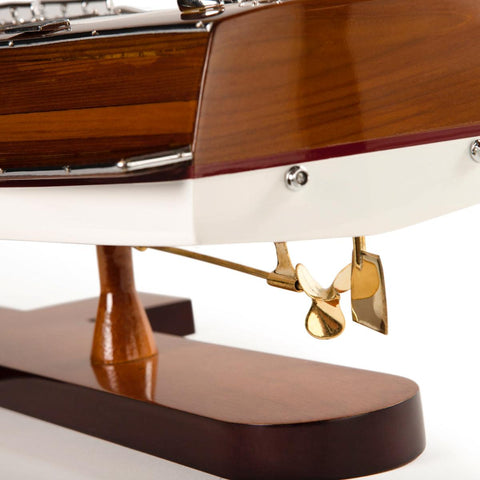 Image of Close-up view of the propellers of the Authentic Models Triple Cockpit Scale Speedboat AS183