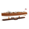 Left side view of the Authentic Models Triple Cockpit Scale Speedboat AS183