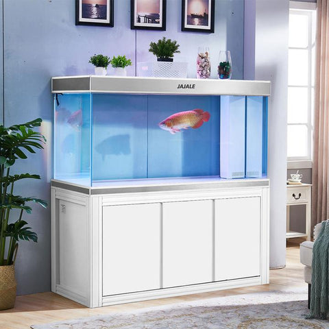 Image of Ambience View of the AquaDream-135-Gallon-Red-and-Gold-Aquarium-AD-1260-RD