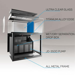 Deconstructed Tank of the AquaDream-135-Gallon-Red-and-Gold-Aquarium-AD-1260-RD