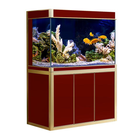 Image of Front View of the AquaDream-135-Gallon-Red-and-Gold-Aquarium-AD-1260-RD