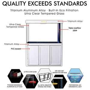 Quality Materials Exceeds Standards of the AquaDream-135-Gallon-Red-and-Gold-Aquarium-AD-1260-RD