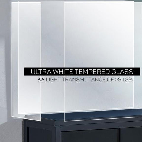 Image of Ultra Clear Tempered Glass of the AquaDream-135-Gallon-Red-and-Gold-Aquarium-AD-1260-RD